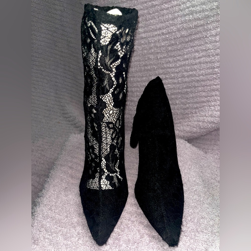 Black Lace Ankle Boots